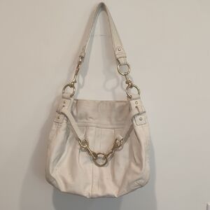 Coach Ivory Leather Shoulder Bag